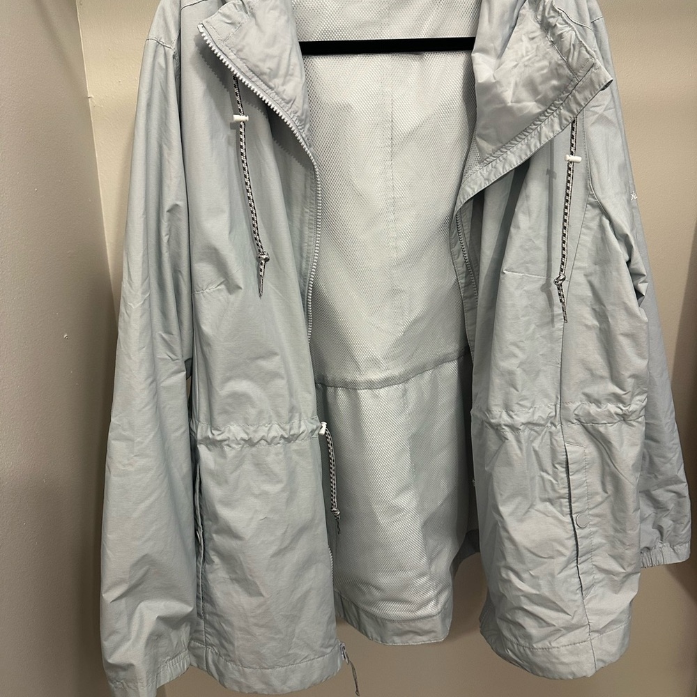 Columbia Light Blue Rain Jacket